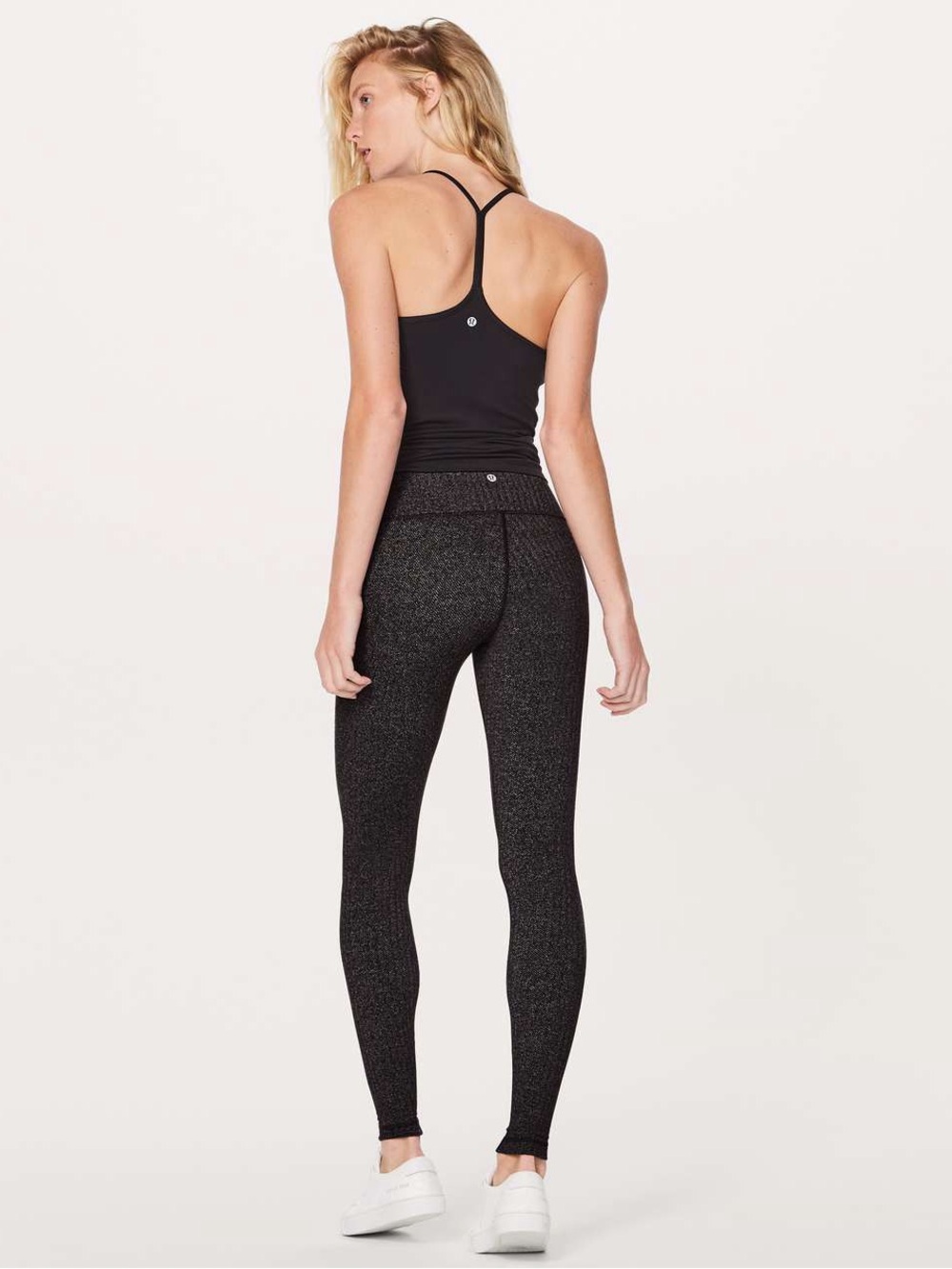 lululemon‎ Wunder Under High-Rise Tight Leggings Heathered Herringbone Size 8